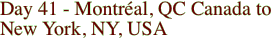Day 41 - Montréal, QC